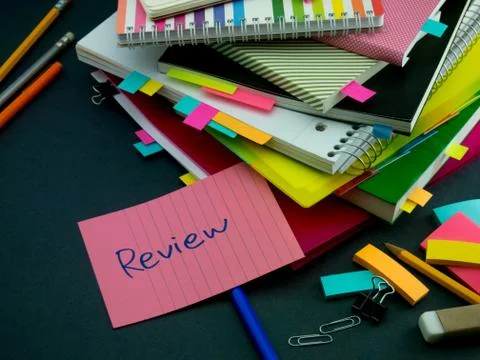 Somebody Left the Message on Your Working Desk; Review Stock Photos