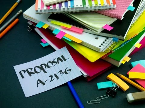 Somebody Left the Message on Your Working Desk; Proposal Stock Photos