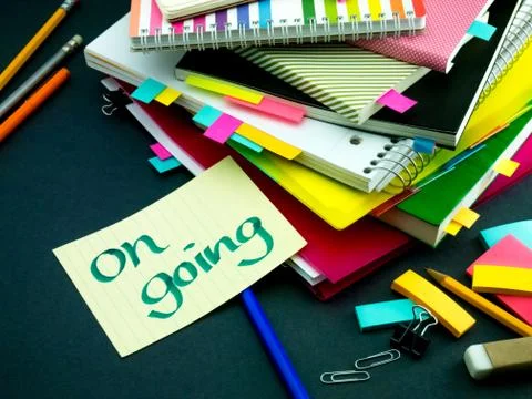 Somebody Left the Message on Your Working Desk; On Going Stock Photos