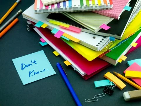 Somebody Left the Message on Your Working Desk; Don't Know Stock Photos