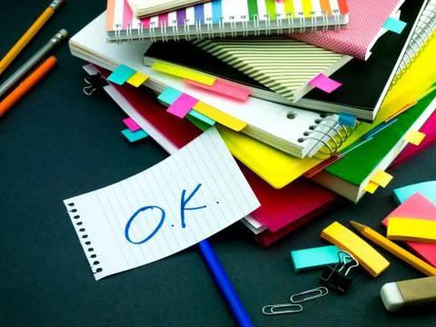 Somebody Left the Message on Your Working Desk; OK Stock Photos