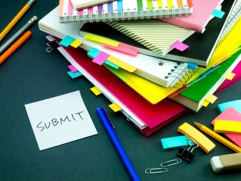 Somebody Left the Message on Your Working Desk; Submit Stock Photos