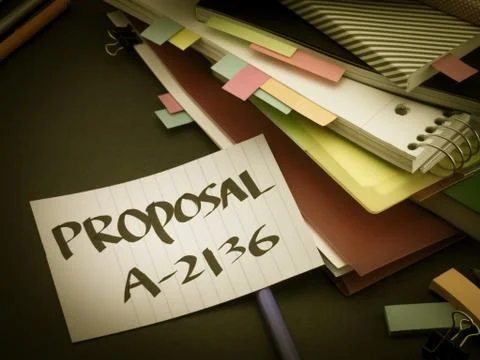 Somebody Left the Message on Your Working Desk; Proposal Stock Photos