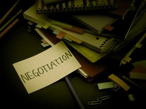 Somebody Left the Message on Your Working Desk;Negotiation Stock Photos