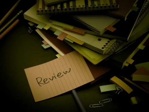 Somebody Left the Message on Your Working Desk; Review Stock Photos
