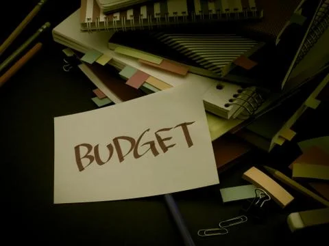 Somebody Left the Message on Your Working Desk; Budget Stock Photos