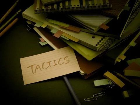 Somebody Left the Message on Your Working Desk; Tactics Stock Photos