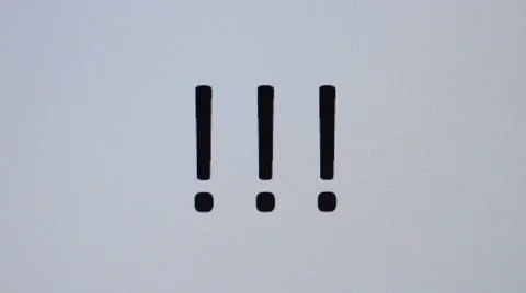 Somebody prints exclamation mark on a computer Vídeo Stock 66756305
