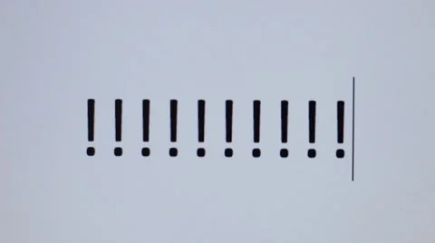 Somebody writes exclamation mark on a computer Stock Footage 66756280