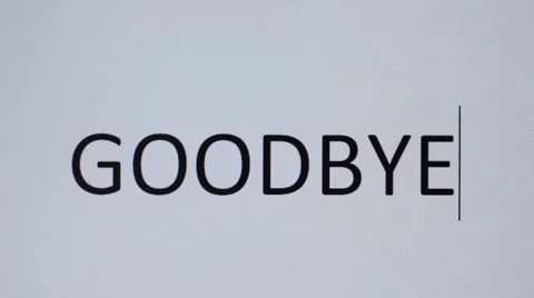 Somebody writes "Goodbye" on a computer 스톡 동영상 66756372