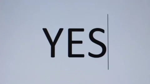 Somedody prints "Yes" on a computer Vídeo Stock 66756126