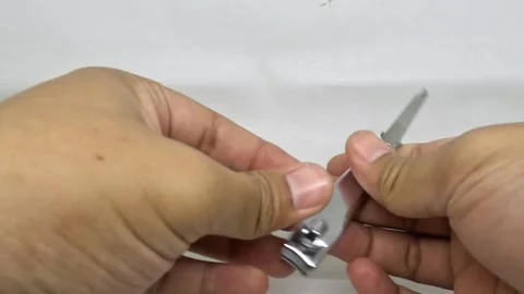 Someone is doing nails Stock Footage 284538059