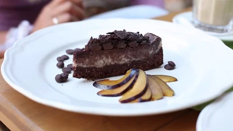 Someone eating chocolate cake 動画素材 71837803