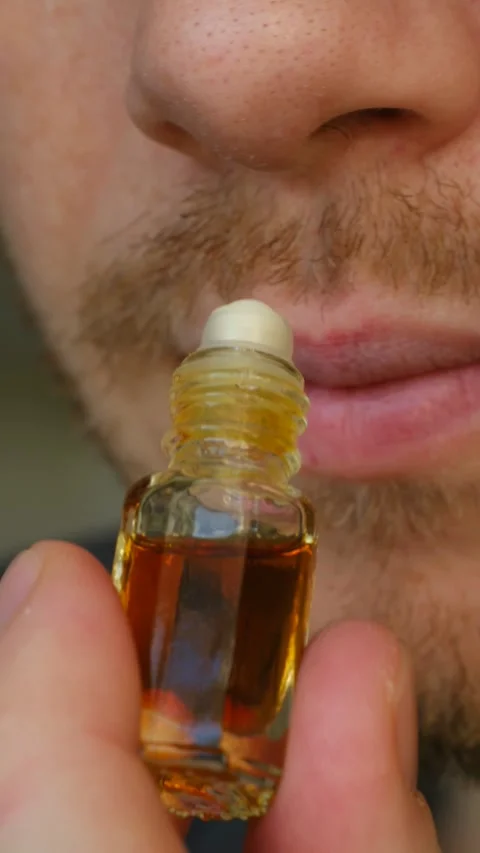 Someone is engaging in tranquil scentbased meditation with gentle illumination Stock-Footage 337548114