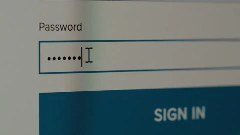 Someone entering their password on a computer screen. Stock Footage 300000031