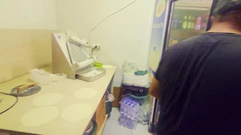 Someone is making a pizza with a. Stock Footage 284650375