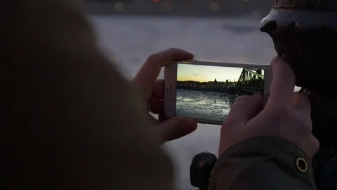Someone making video about a bridge 스톡 동영상 71273779