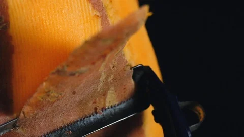 Someone is peeling batat. Stock Footage 113204618