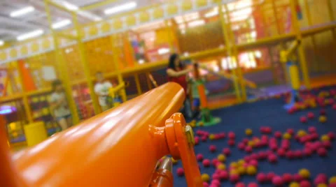Someone preparing to shoot from an air gun, children's attractions Stock Footage