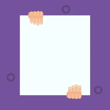 Someone read historical script in independence day ceremony. Man holds empty Stock Illustration