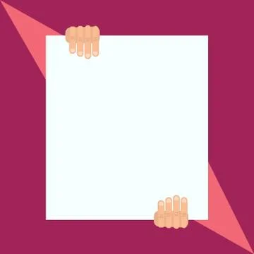 Someone read historical script in independence day ceremony. Man holds empty Stock Illustration