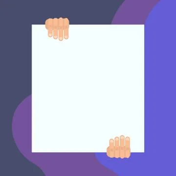 Someone read historical script in independence day ceremony. Man holds empty Stock Illustration