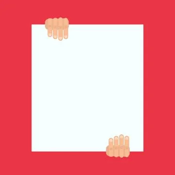 Someone read historical script in independence day ceremony. Man holds empty Stock Illustration