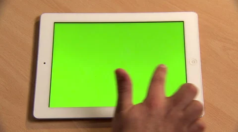 Someone Scrolling Left Three Times on Tablet Stock Footage 49117351