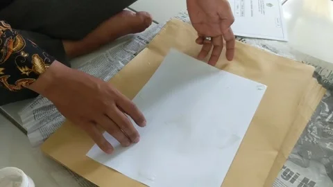 Someone stuck to the paper Stock Footage 222373280