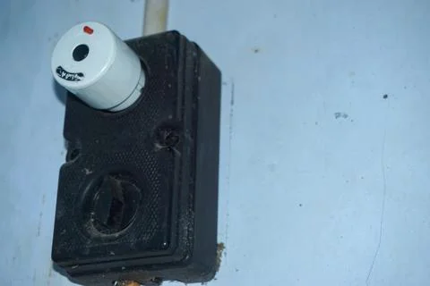 Someone stuck the plug in the socket. someone plugged the phone charger int.. Stock Photos