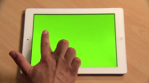Someone Swiping and Tapping on a Tablet Stock Footage 49117339