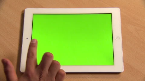 Someone Swiping Right on Tablet Stock Footage 49117350