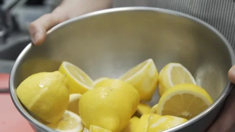 Someone throw up lemons Stock Footage 114162714
