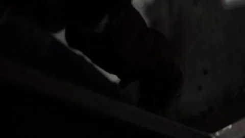 Someone was welding in the shadows Stock Footage 260449408