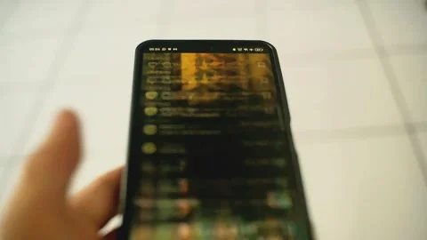 Someone who scrolling timeline Stock Footage 289921730
