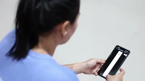 Someone's activity is chatting with a smartphone Stock Footage 157612463