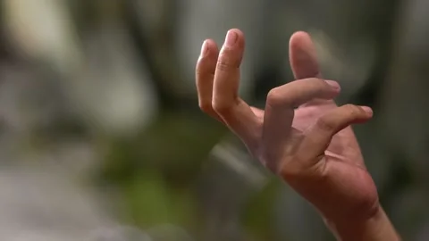 Someone's hand language while speaking Stock Footage 205500819