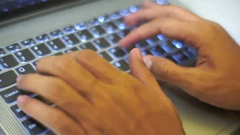 Someone's hands are typing Stock Footage 278148453