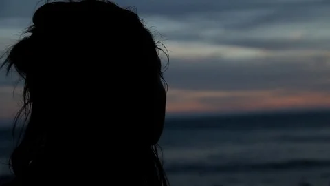 Someone's silhouette Stock Footage 83247283