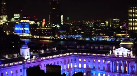 Somerset House with Flag Stock Footage 57355352