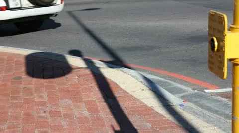 Somerset Road, traffic light, shadow on street Stock Footage 11059159