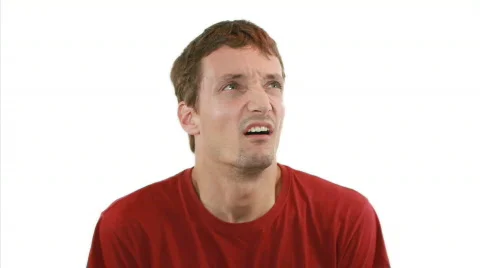 Something is abominable - guy is looking everywhere Video stock 815809