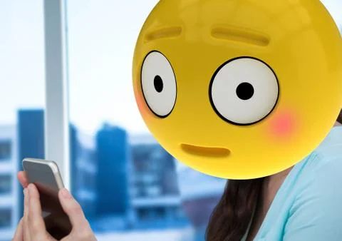 Something go wrong emoji face Stock Photos