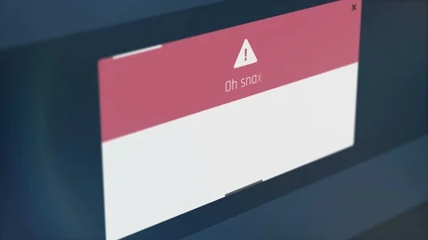 Something has gone terribly wrong, generic error, computer alert message Stock-Footage 90410624