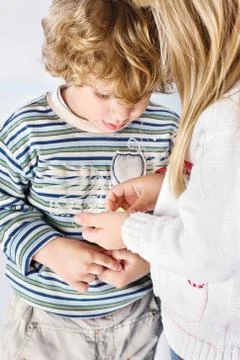 Something in her hand Stock Photos