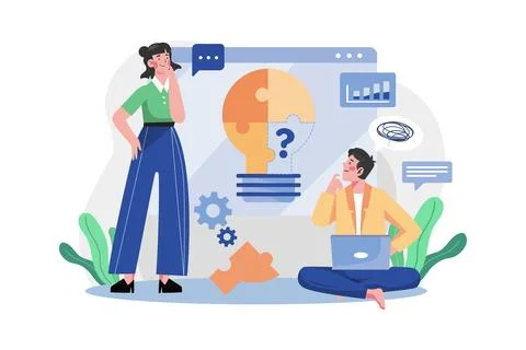 Something Is Missing Illustration concept on white background Stock Illustration