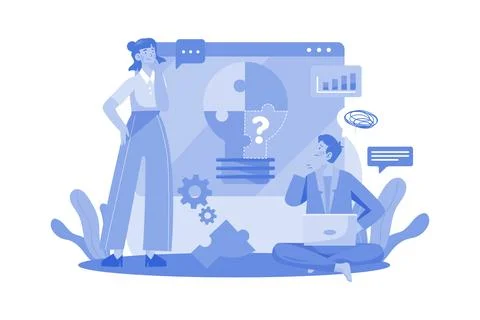 Something Is Missing Illustration concept on a white background Stock Illustration