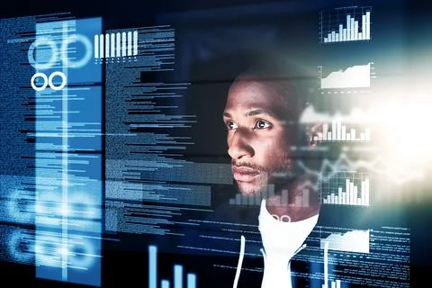 Something in the source code needs fixing. a young male hacker cracking a Stockfoto's