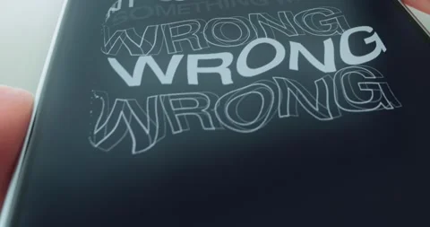 Something went wrong message, presentation Stock Footage 313439620