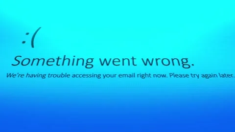 Something Went Wrong Screen While Checking an Email Stock Footage 347878052